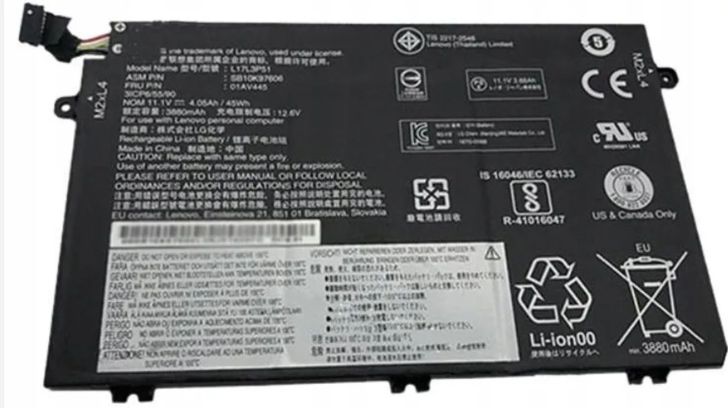 Batterie d'ordinateur portable Lenovo 45Wh Li-Ion pour ThinkPad