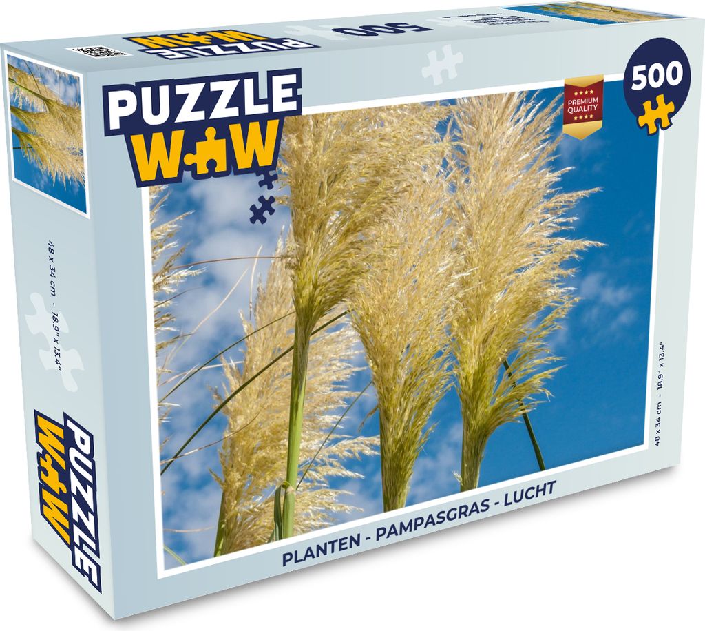 MuchoWow Puzzle 500 Teile Pflanzen - Pampasgras - Luft - 500 Teile - Kinder - Selberbauen - Puzzlespiele