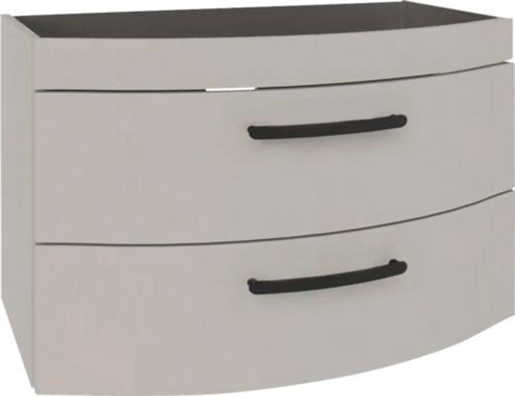 Waschtischunterschrank Devo Vena 2.0 BxHxT 80x50x38 cm classico stone grey Griff schwarz
