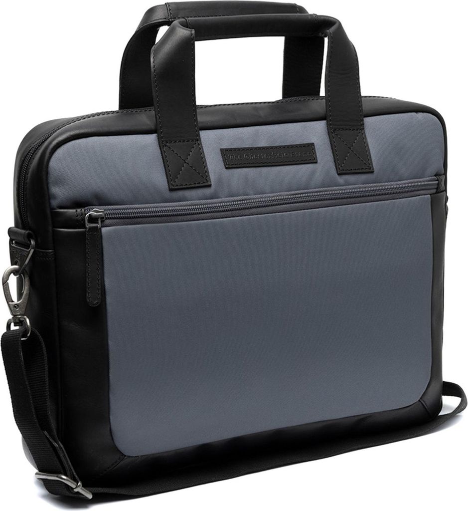 The Chesterfield Brand Aktentasche Umhängetasche mit Laptopfach Narvik Business Bag Light Grey grau