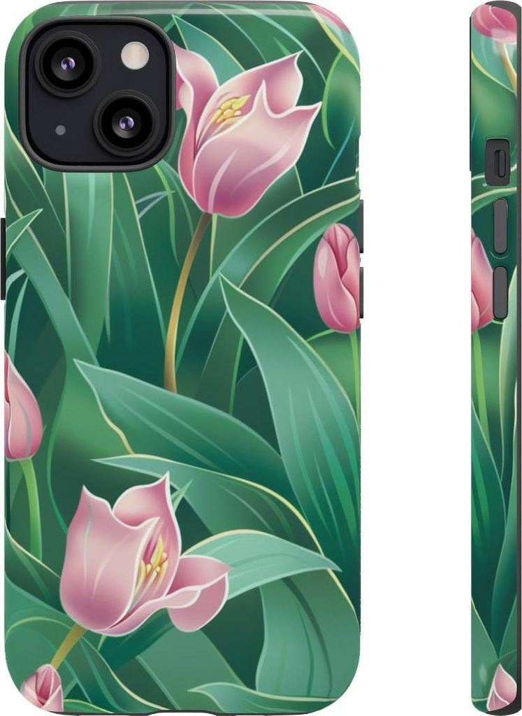 Glänzendes Tulpenblüten-Design – Hülle Kompatibel mit iPhone 13