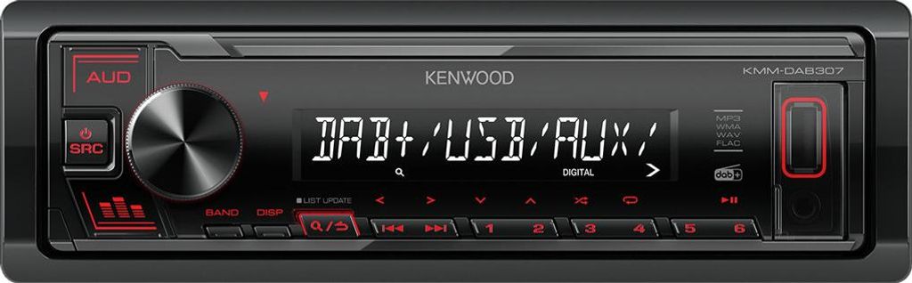 Kenwood KMM-DAB307AO Autoradio DAB+ 200W USB Schwarz - Multimedia-Empfänger fürs Auto