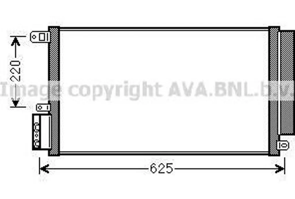Condenseur AVA ALA5115D pour Mito et Doblo - Équivalent OE 50512105