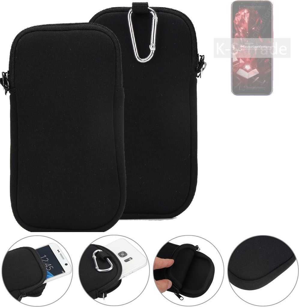 K-S-Trade Neopren-Hülle Handyhülle kompatibel mit nubia Red Magic 3S Schutzhülle Neoprenhülle Sleeve Schutz-Hülle Gürtel Tasche Case Holster