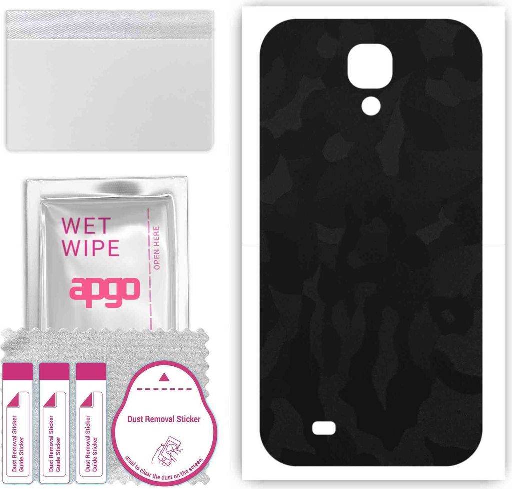 apgo Rückseite Schutzfolie, Skin, kompatibel mit Samsung Galaxy S4 mini i9190, Hinten Displayschutzfolie aus Vinylfolie, kratzfest, einfache Monta...