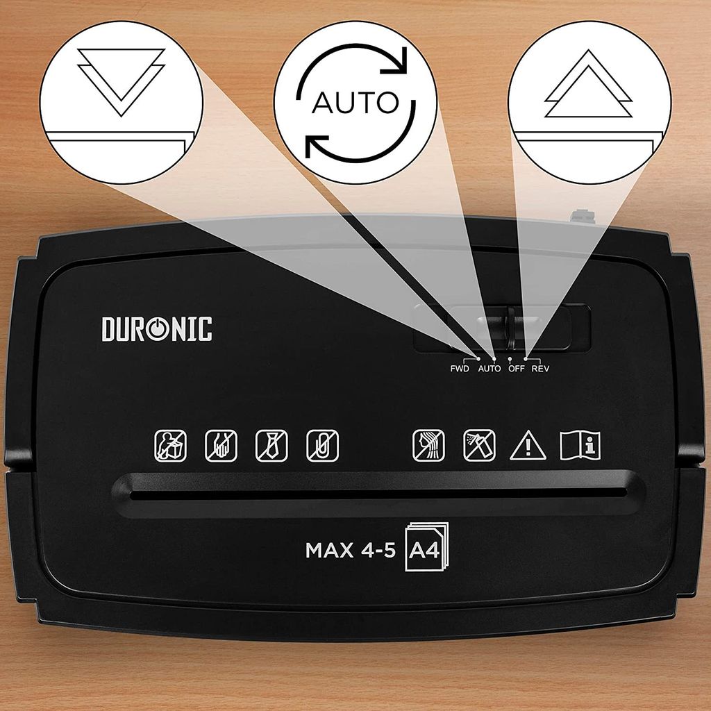 Duronic PS657 Aktenvernichter | 5 x A4 Blatt | 15 Liter Produktbild 4