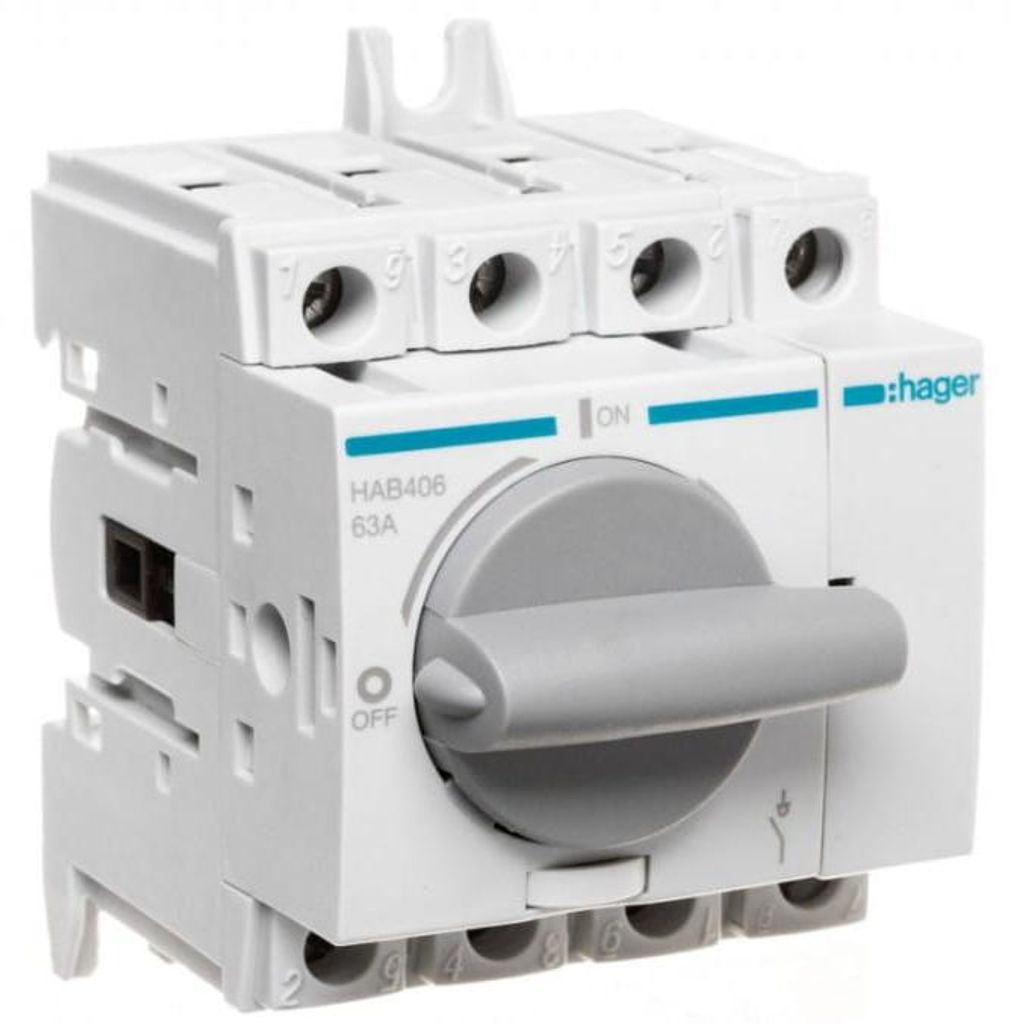 Sezionatore Hager 4P 63A HAB406 Immagine del prodotto 