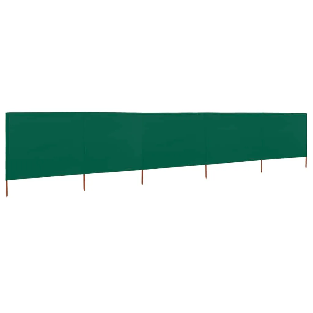 Brise-vue occultant vert 5 pièces 600x80 cm pour clôture de jardin