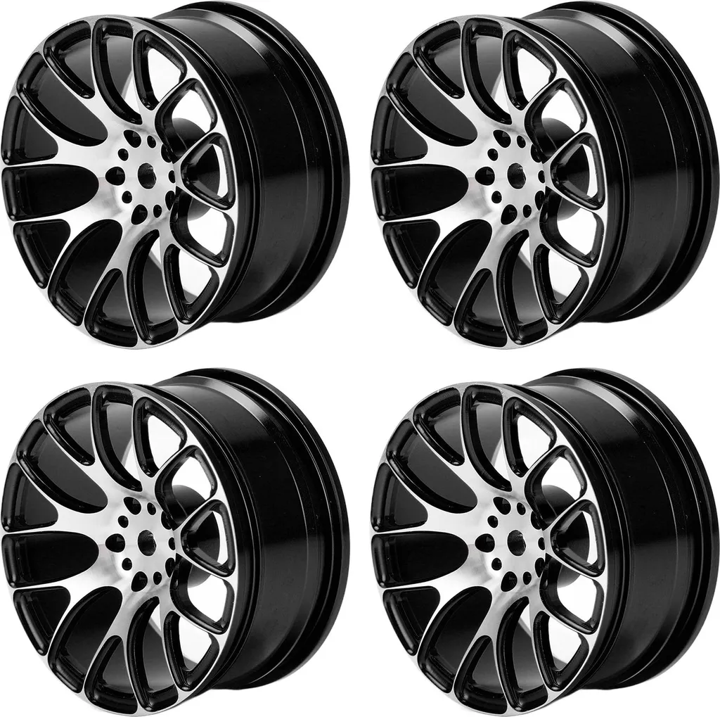 Moyeux de Roue RC 52mm en Aluminium Noir pour Voiture Tamiya 1/10