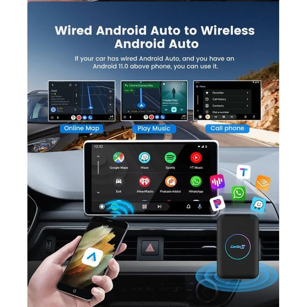 Solution Sans Fil Carlinkit TBOX LITE S pour Android Auto et CarPlay - 10