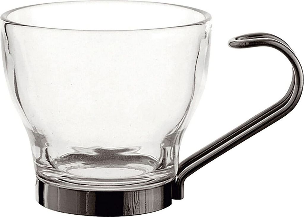 Sada šálků decoffee quid supreme transparentní sklo ocel Obrázek produktu 