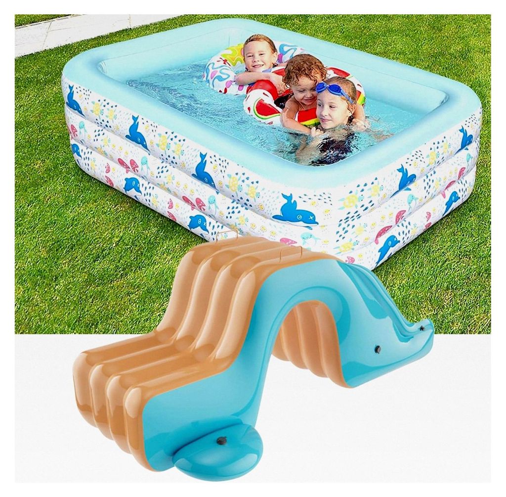 Aufblasbare Wasserrutsche für den Garten, Park und mehr