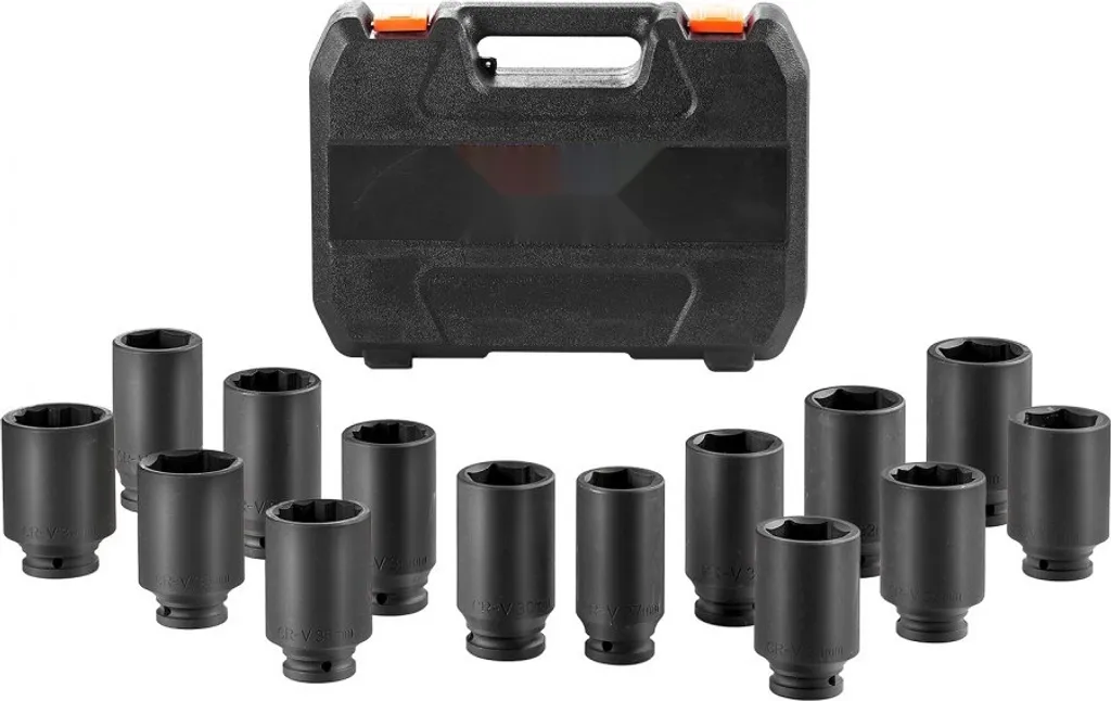 Kit réparation essieu voiture : 14 douilles à chocs métriques 1/2