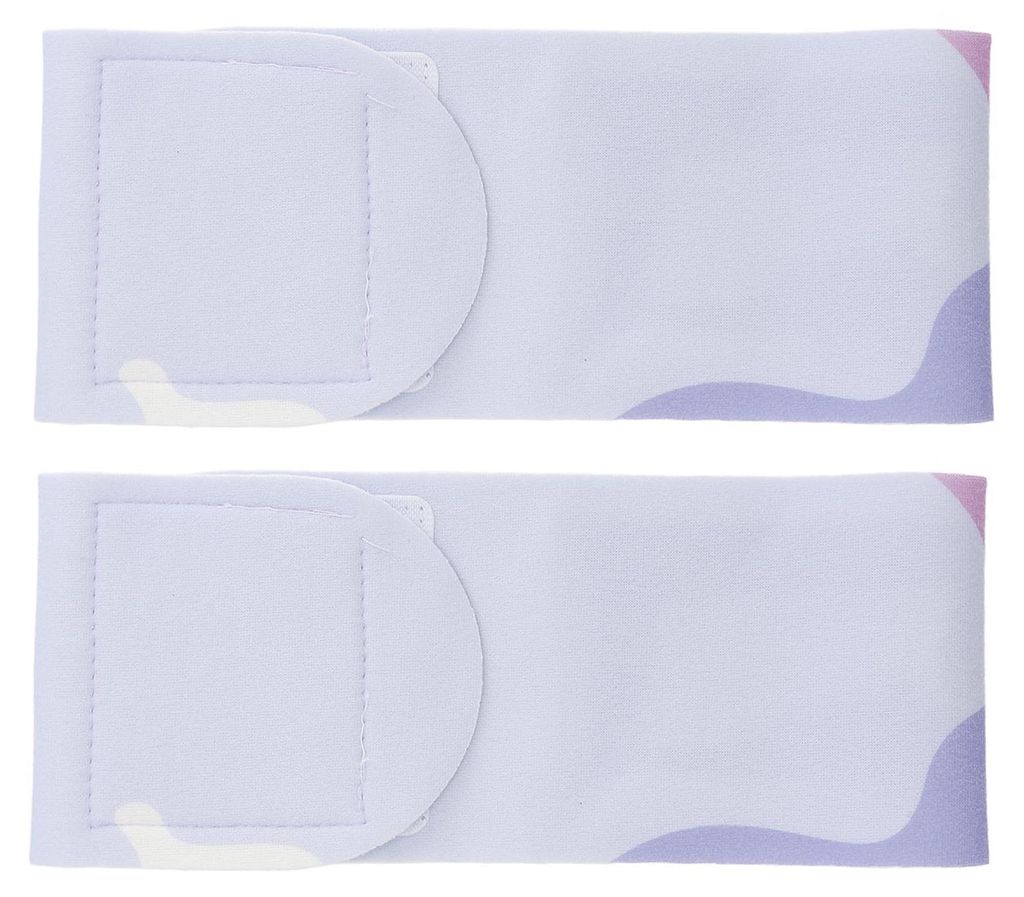 2 Stück Halsfaltenpflaster aus WildKunstleder, waschbar, Anti-Aging-Glättungsgel-Wickelpad, Lila