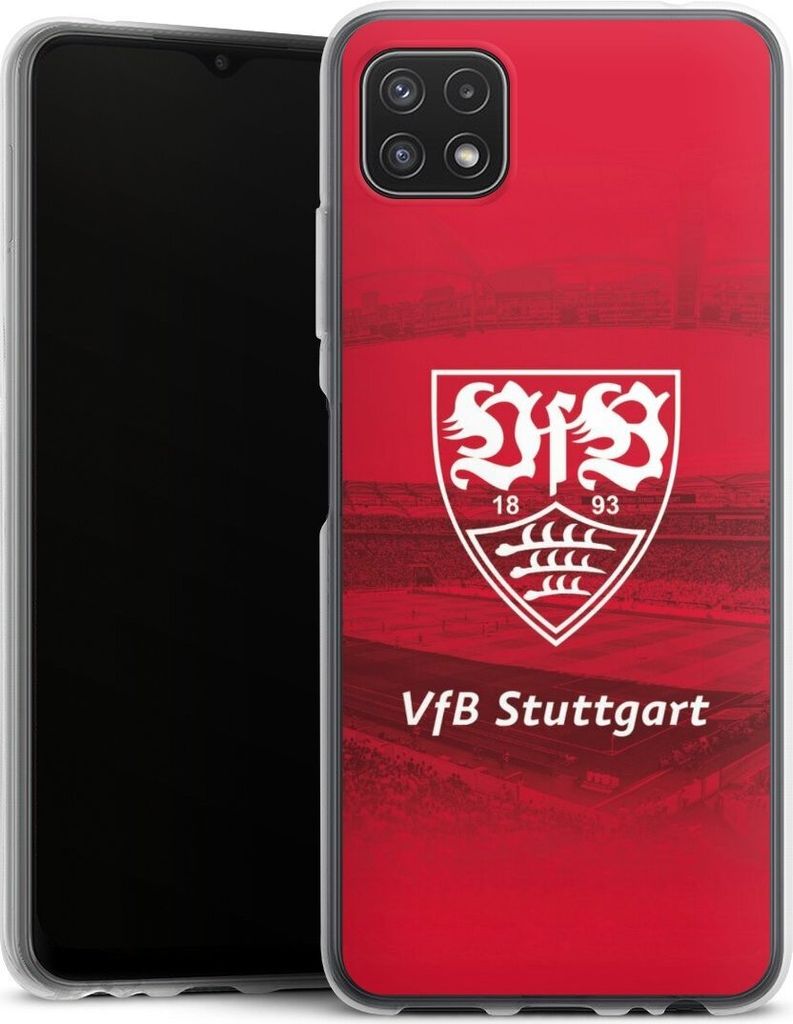DeinDesign Handyhülle für Samsung Galaxy A22 5G Silikon Hülle Case Smartphone Schutzhülle Offizielles Lizenzprodukt Stadion VfB Stuttgart