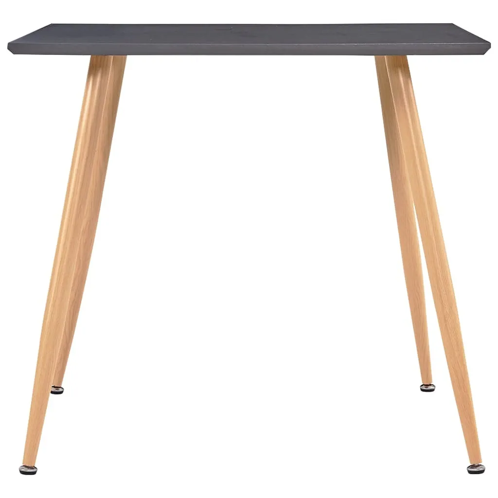 Table de cuisine grise et chêne 80 cm idéale pour repas en duo ou 4
