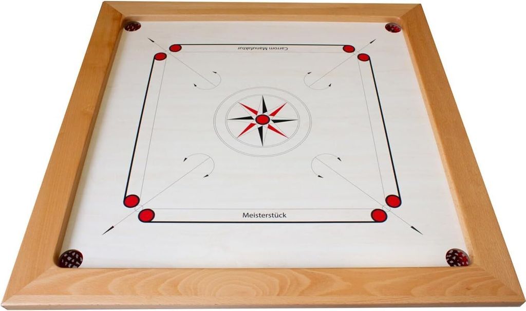 Kopie von Carrom Board Turnier Meisterstück74x74 cm mit Produktbild 