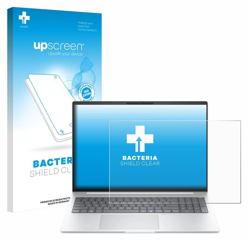 upscreen Schutzfolie für HP EliteBook 8 G1a 16" Displayschutz Displayschutzfolie Folie Klar antibakteriell