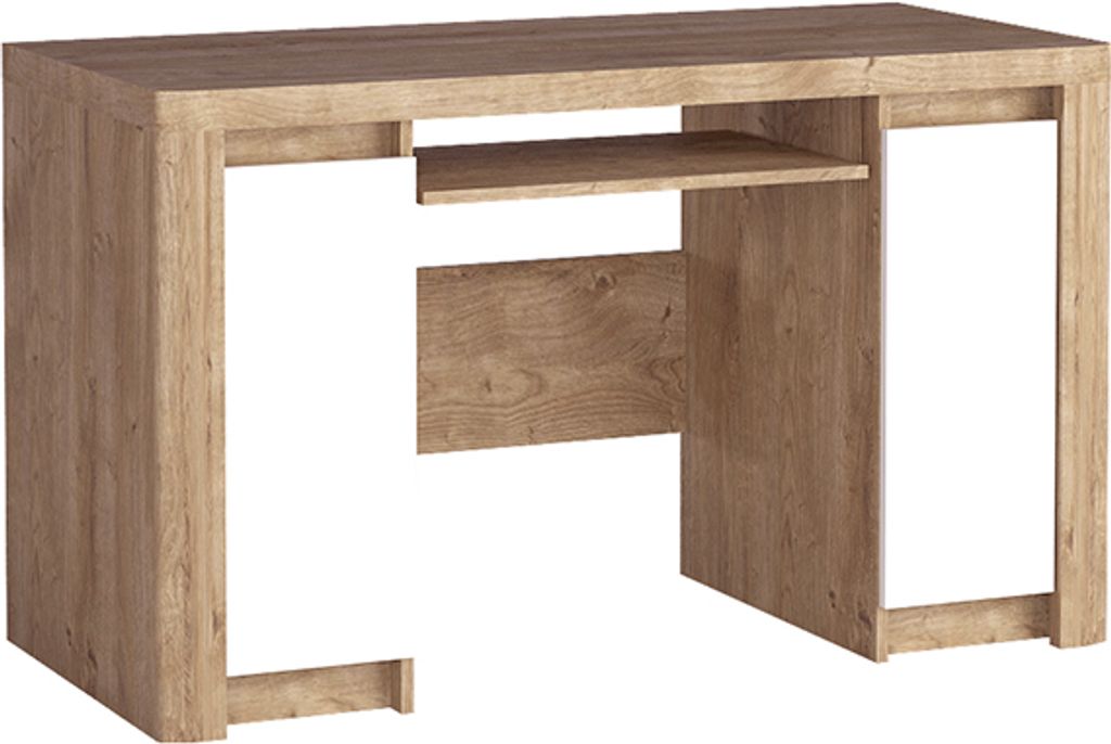 Schreibtisch modern in Eiche mit weiß LATINA-161