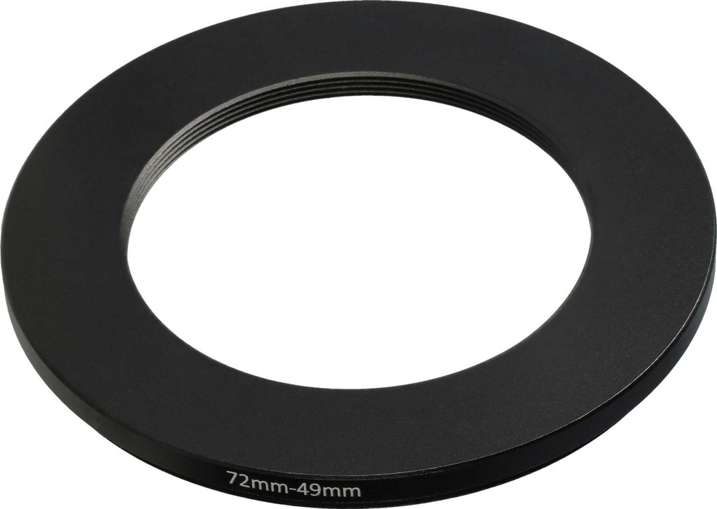 vhbw Step-Down-Ring Adapter 72 mm auf 49 mm für Kamera Objektiv - Filteradapter Metall