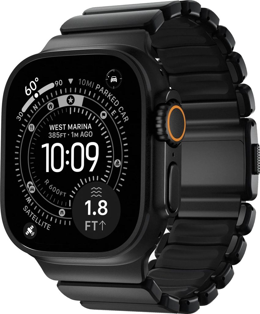 Nomad Stratos Band, Band, Smartwatch, Schwarz, Apple, Ultra Produktbild 