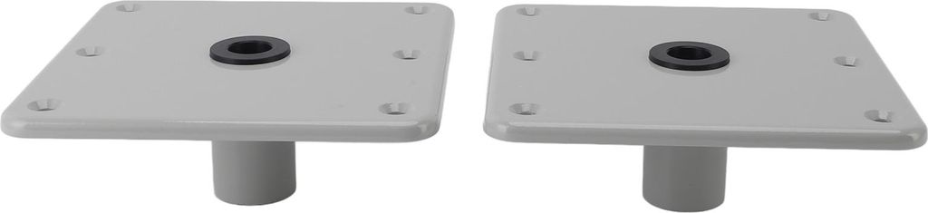 2 Stück Bootssitzgestelle aus Aluminiumlegierung, 6 Schraubenlöcher, 3/4-Zoll-Stiftbolzen-Montagebasis für drehbare Bootssitze