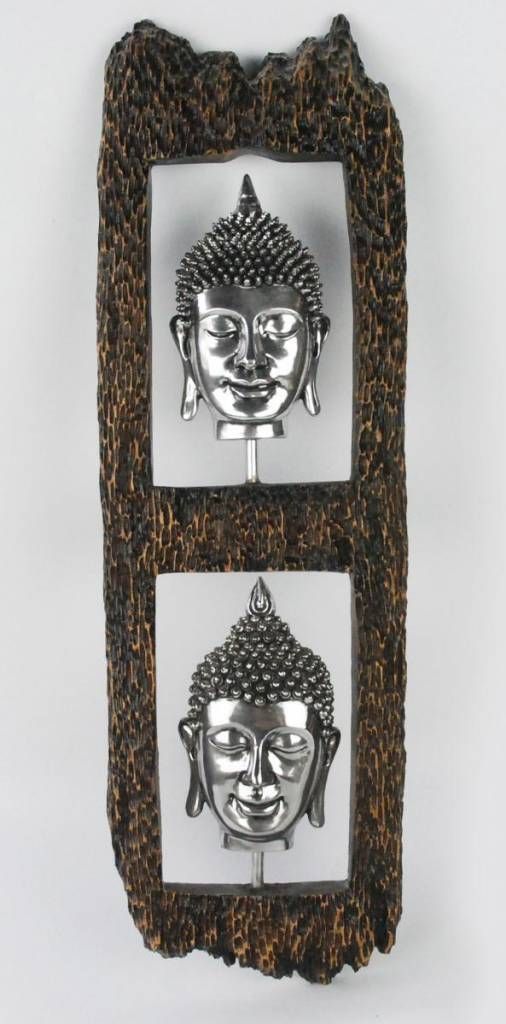 Feine Asianliving Buddha Kopf Wanddekoration