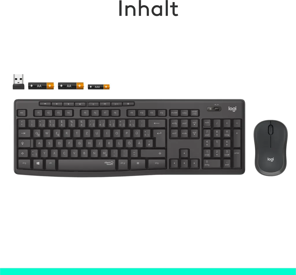 Logitech MK295 Silent ensemble clavier et souris sans fil graphite - 45