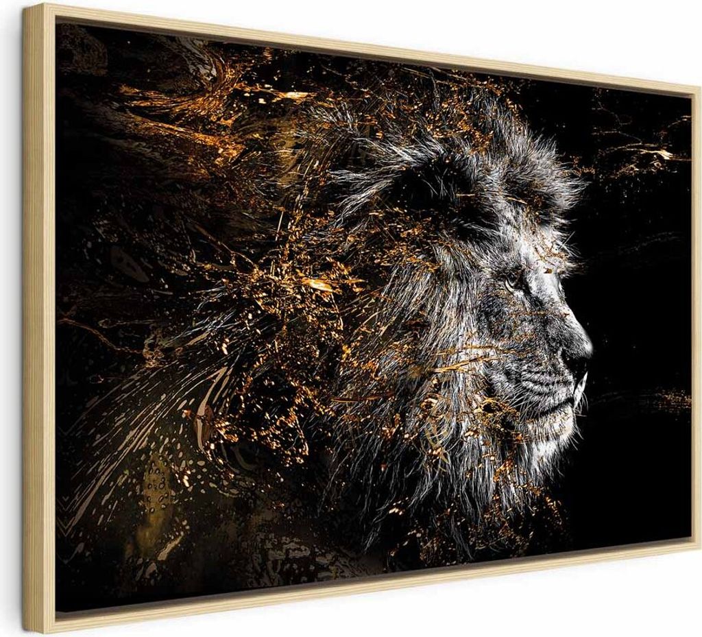 Italienischer Leinwand Leinwandbild - King of the Sun (1 Part) Wide 90x60 cm Tiere g-C-0351-b-a