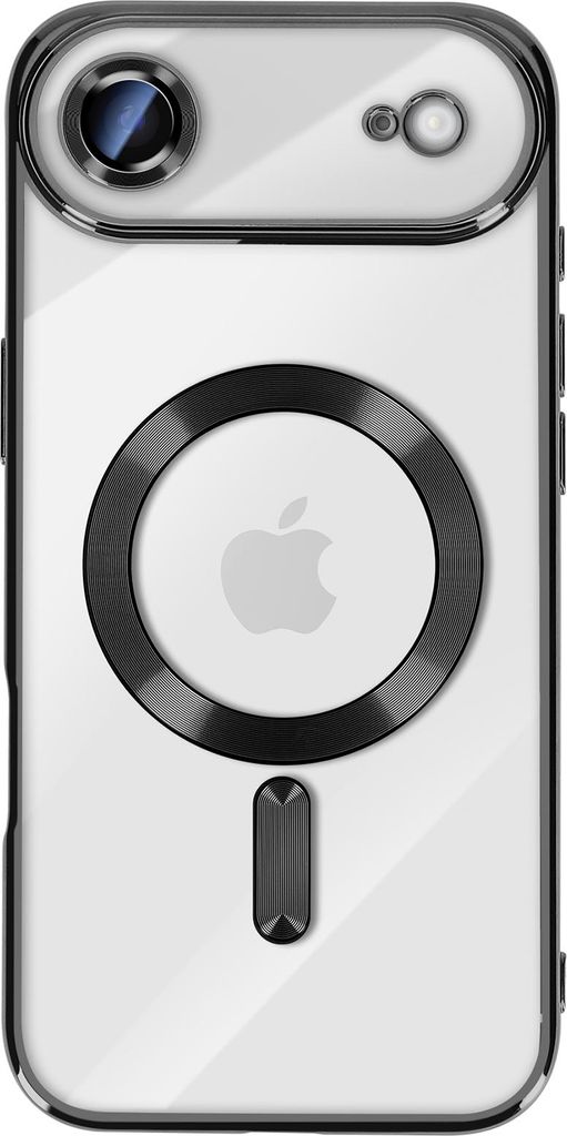Avizar, Schutzhülle iPhone Air MagSafe Kompatibel Chromrahmen Elegant, Schwarz
