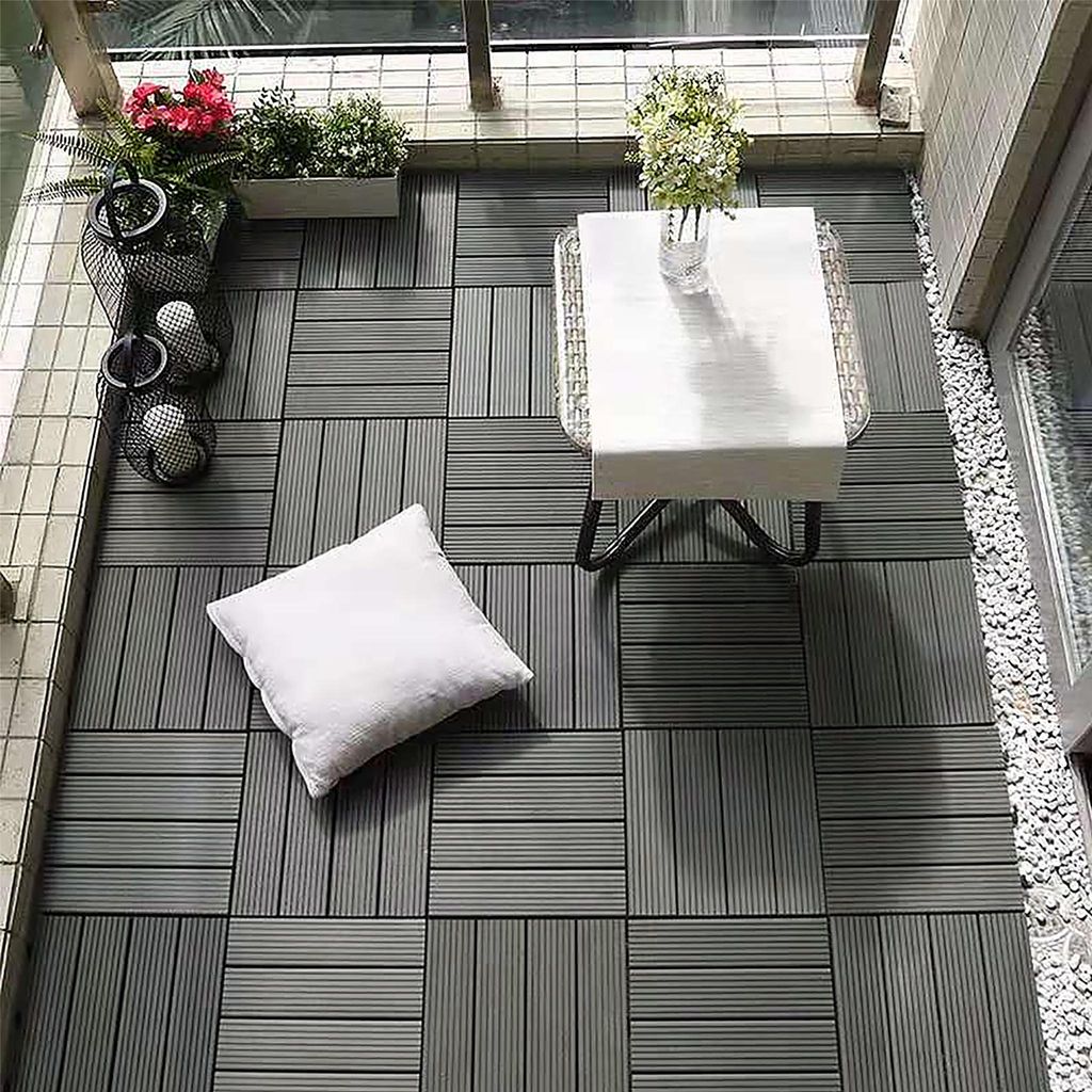 YZNAHRE WPC Terrassendielen 30x30cm Balkon Boden Produktbild 