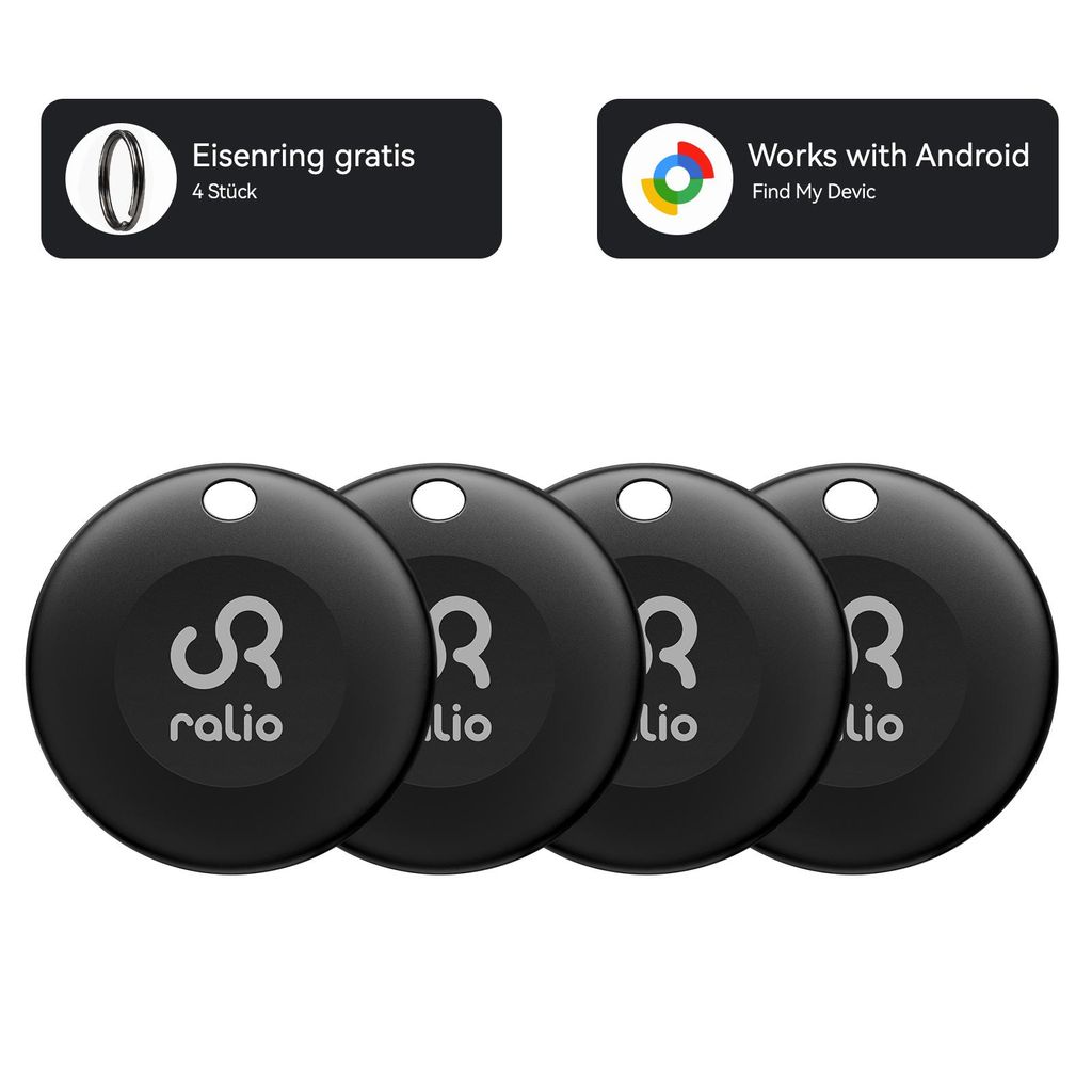 Bluetooth Tracker Android 4er-pack, Smart Tag kompatibel Produktbild 