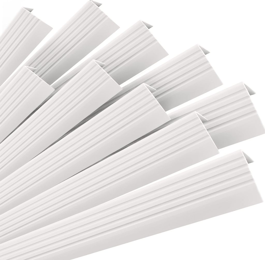 Set: Rutschfeste Treppenprofile mit Kleber, weiß, 50x42 mm, Produktbild 