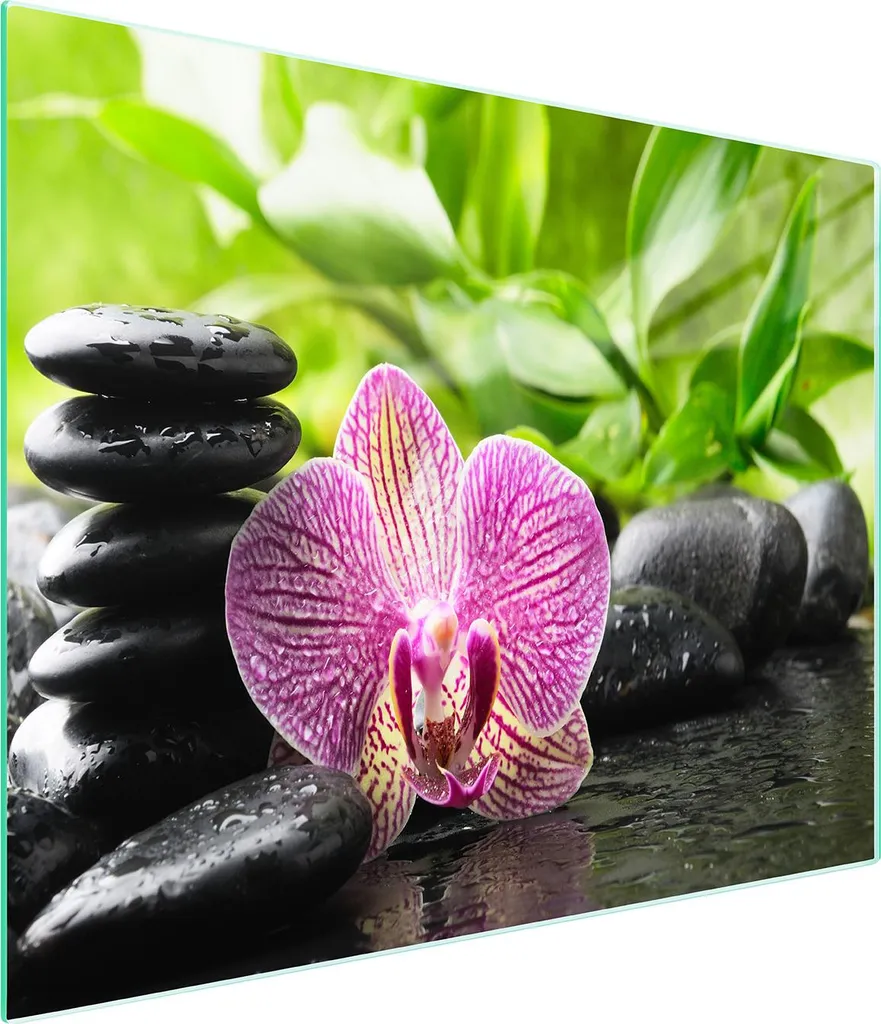Tagliere in Vetro 52x30 Orchidea: Protezione Piano Cottura e Design