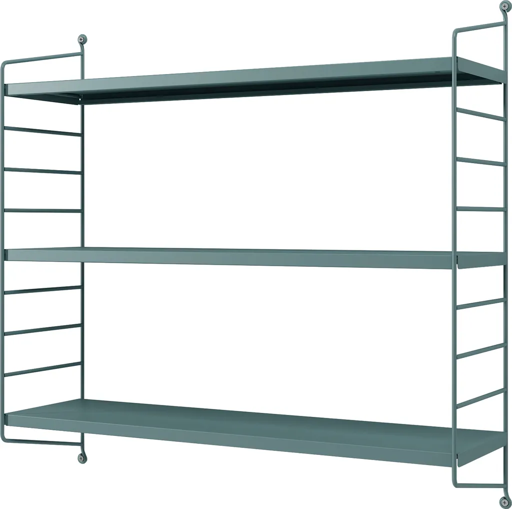 Étagère murale Strängnäs modulaire 50x60 cm en acier robuste gris-bleu