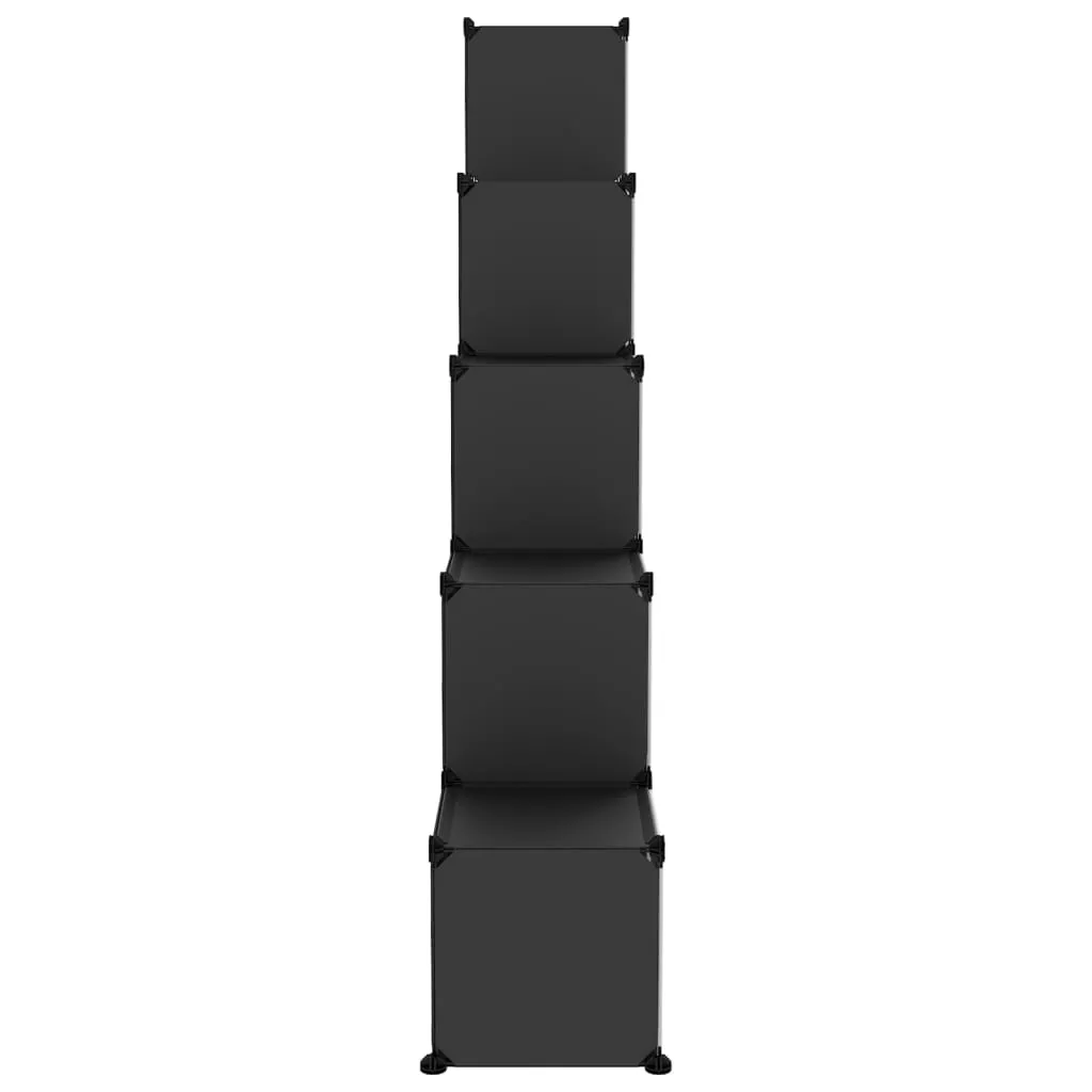 Étagère modulable 15 compartiments pour vêtements et chaussures Noir en PP - 5