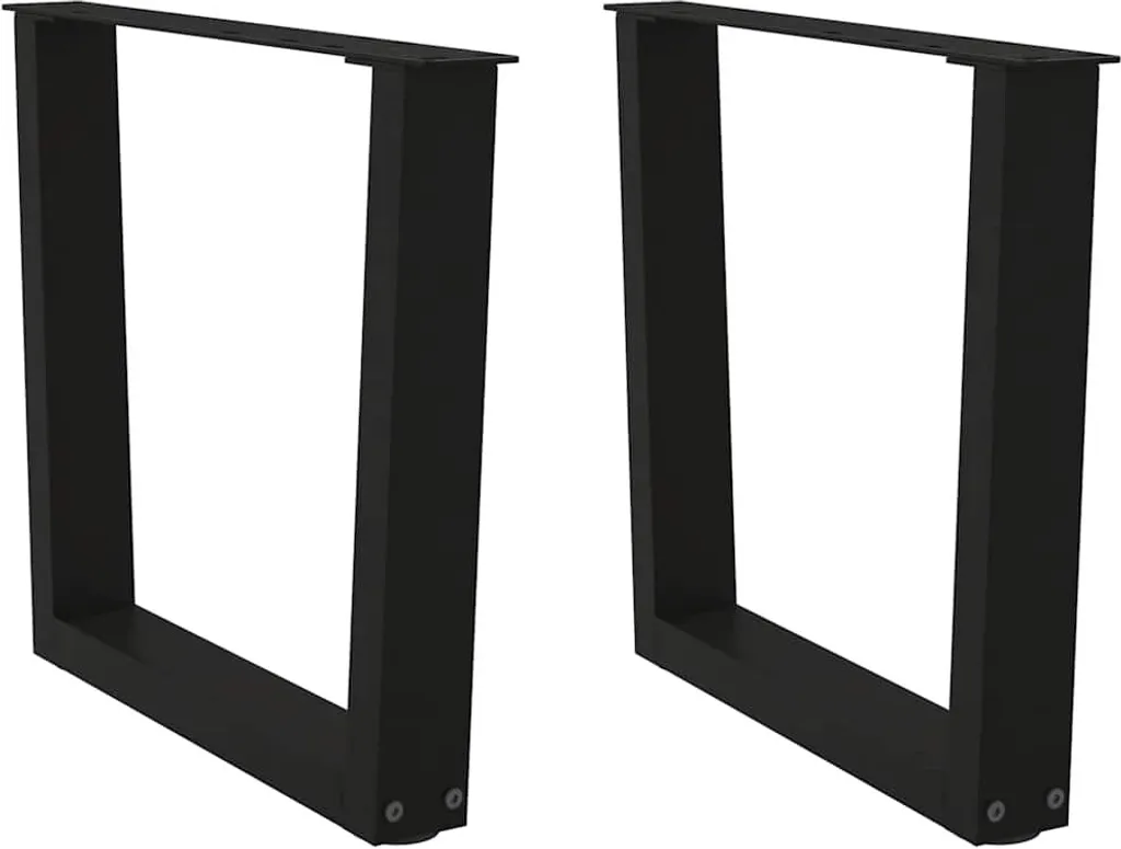 Set 2 Gambe per Coffee Table Nero Acciaio 60cm - Design a V