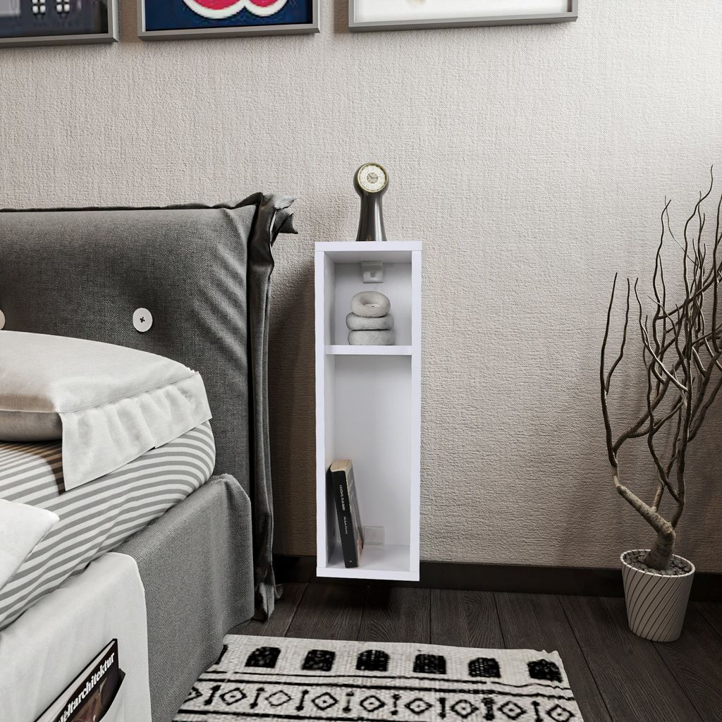Skye Decor, Turra - Bianco, Comodini e mobiletti, Bianco, Immagine del prodotto 