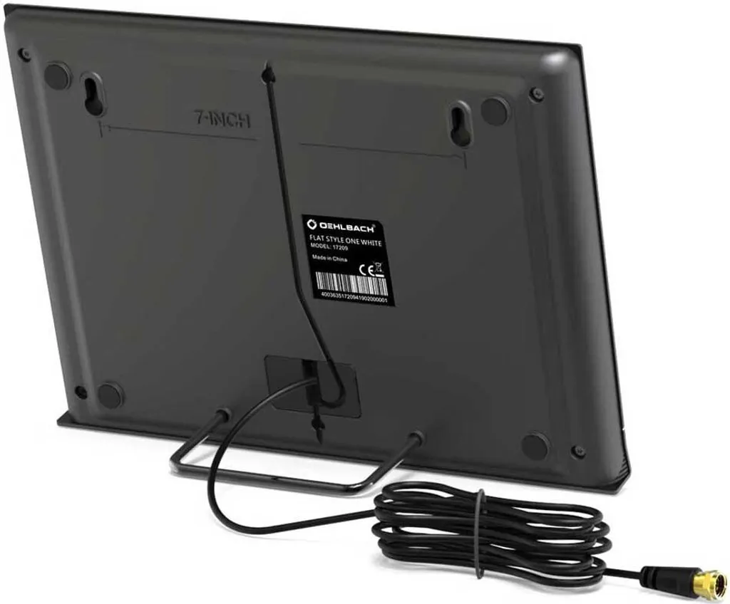 Antenne TNT Oehlbach fine 20mm à gain optimisé et alimentation 5V