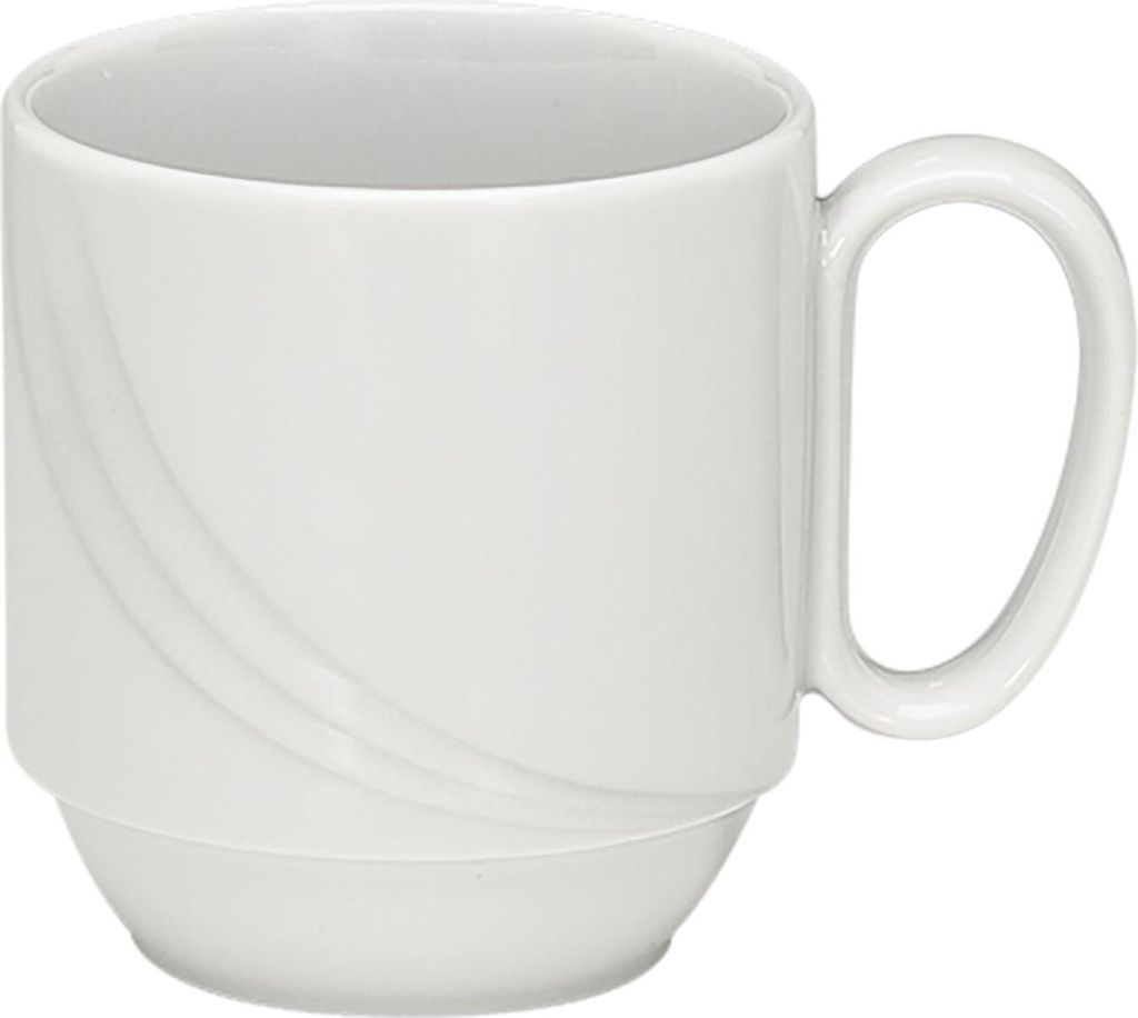 SCHÖNWALD Donna Senior Kaffee-Obere, Inhalt: 0,28 Liter, stapelbar, weiß