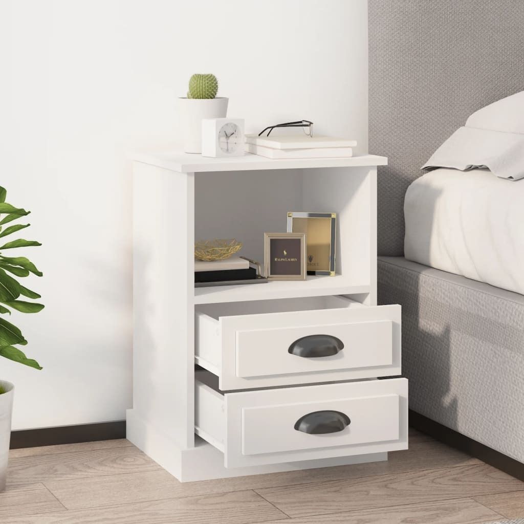 Maison Exclusive - Nachttische 2 Stk. Weiß 43x36x60 cm