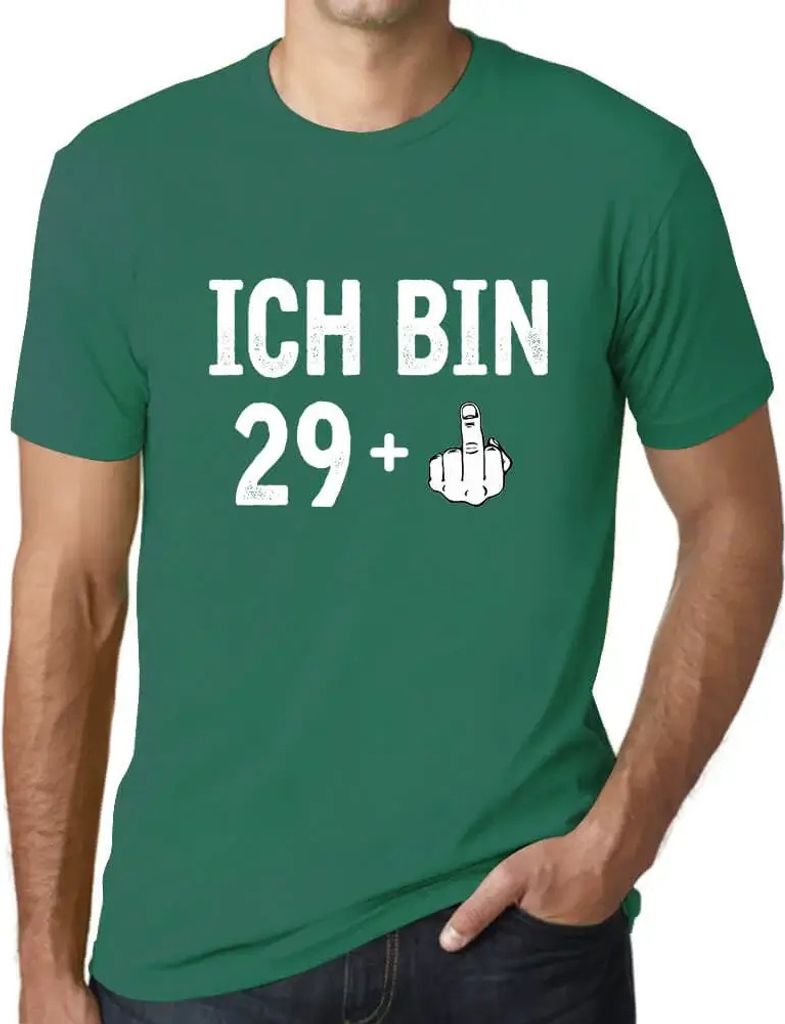 Herren Grafik T-Shirt Ich Bin 29 Plus Mittelfinger Geschenk 29. Geburtstag Jahrestag 29 Jahre Jubiläum 29 Jährige Mann Jahrgang 1995 Kurzarm Lustige