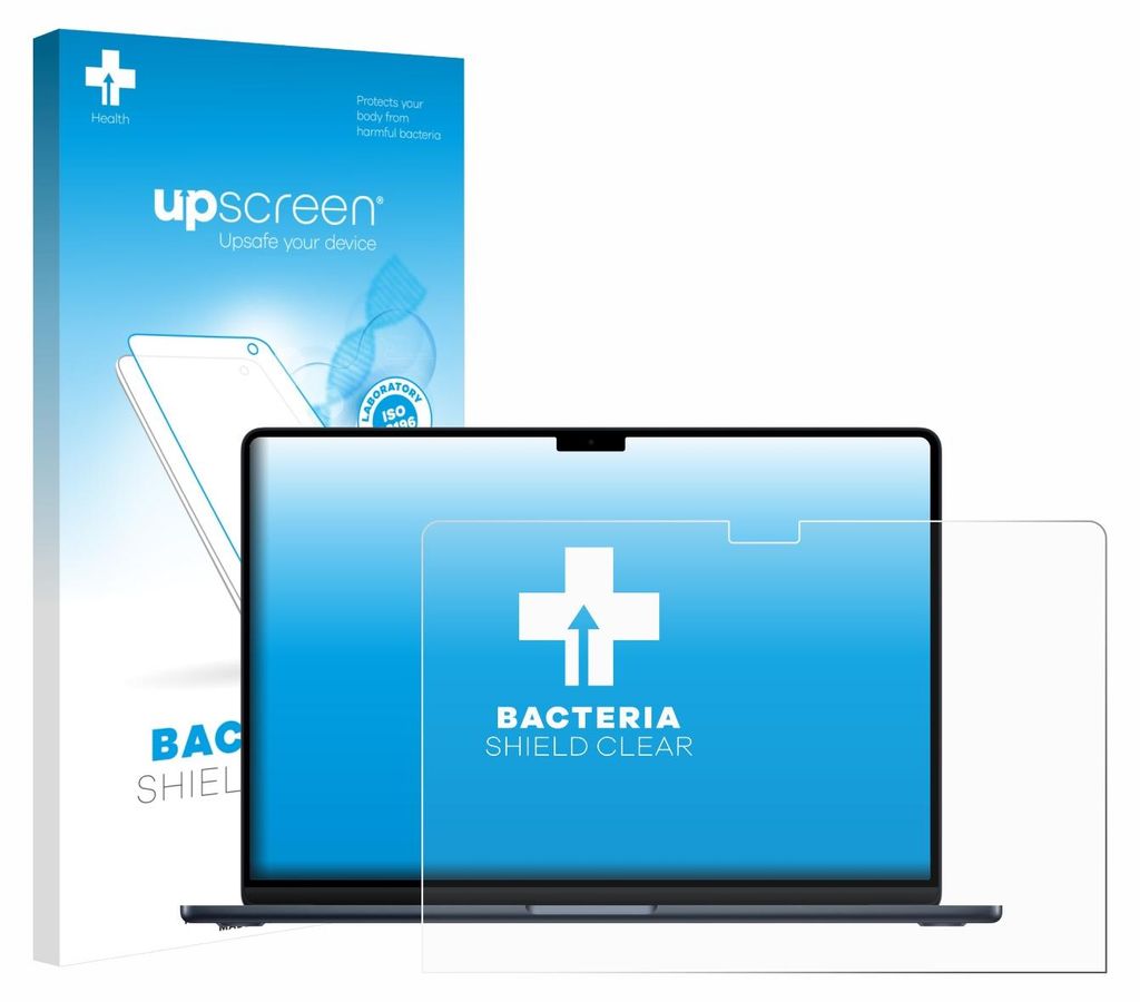 upscreen Schutzfolie für Apple MacBook Air 15" M5 2026 Displayschutz Displayschutzfolie Folie Klar antibakteriell