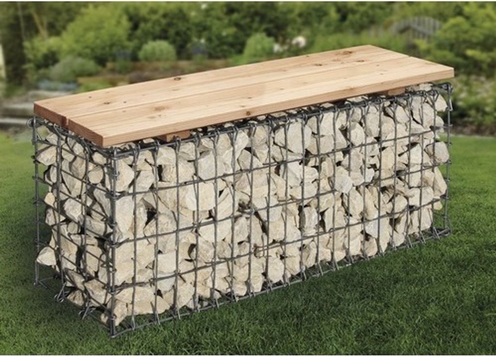Gartenbank bellissa Gabione 100 x 30 x 46 cm