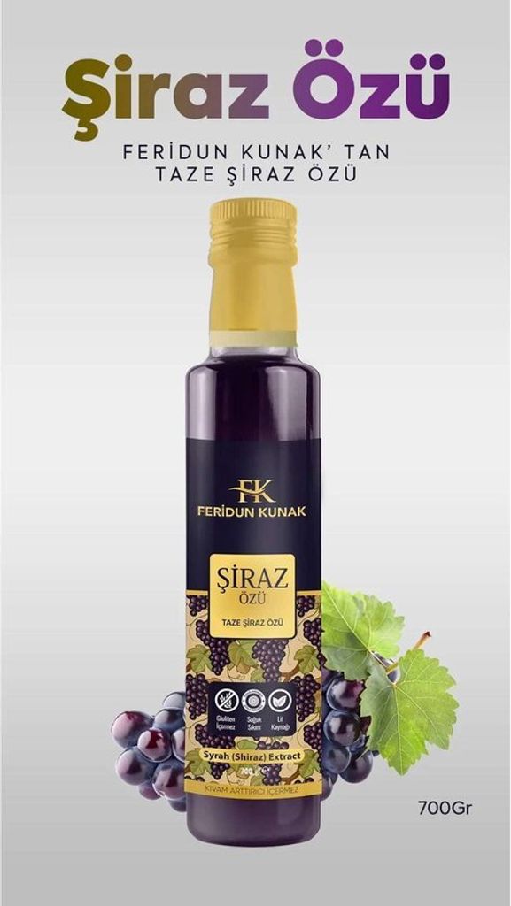 Feridun Kunak - Shiraz Traubenextrakt – Natürliche Antioxidantien & Immunstärkung für Kinder & Erwachsene – 100 % Vegan