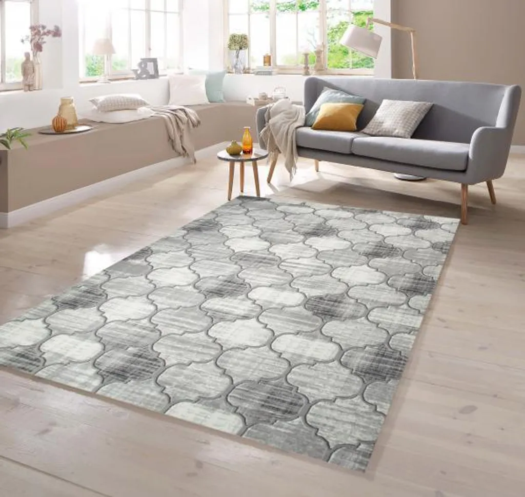 Tapis antidérapant couloir 80x300 cm gris-beige contre l'usure du sol
