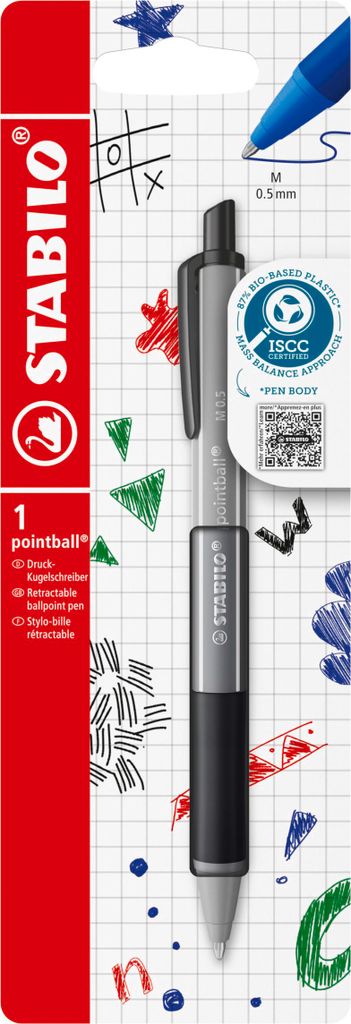 STABILO pointball colorful Kugelschreiber - dunkelgrau - BL