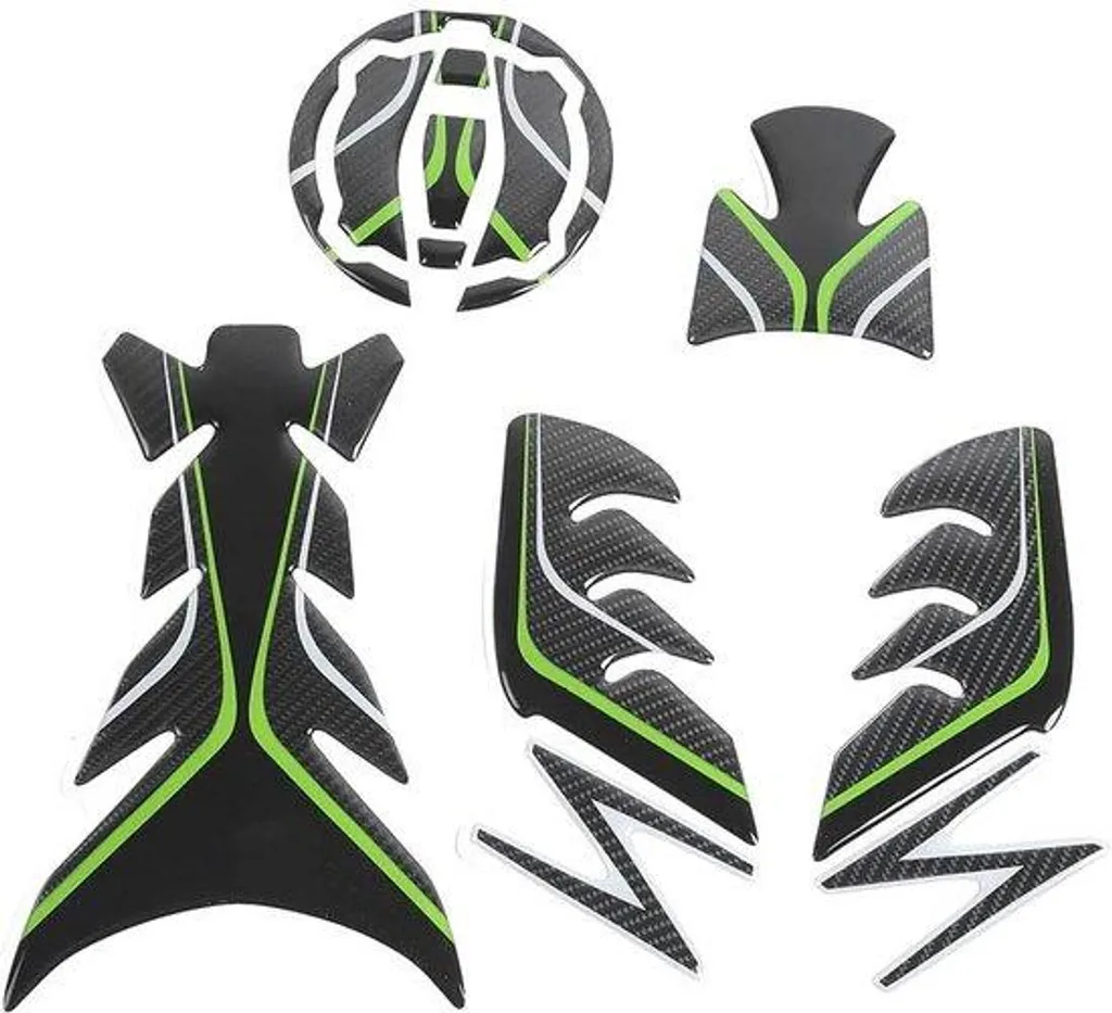 Pad de réservoir moto noir effet 3D - Protection universelle en résine