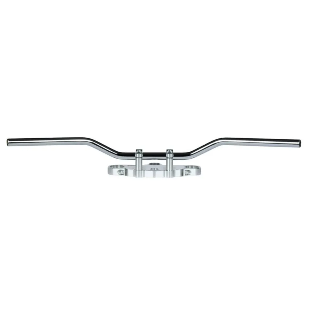 Guidon Moto pour Customisation Classic Low - Acier Noir TRW 22mm