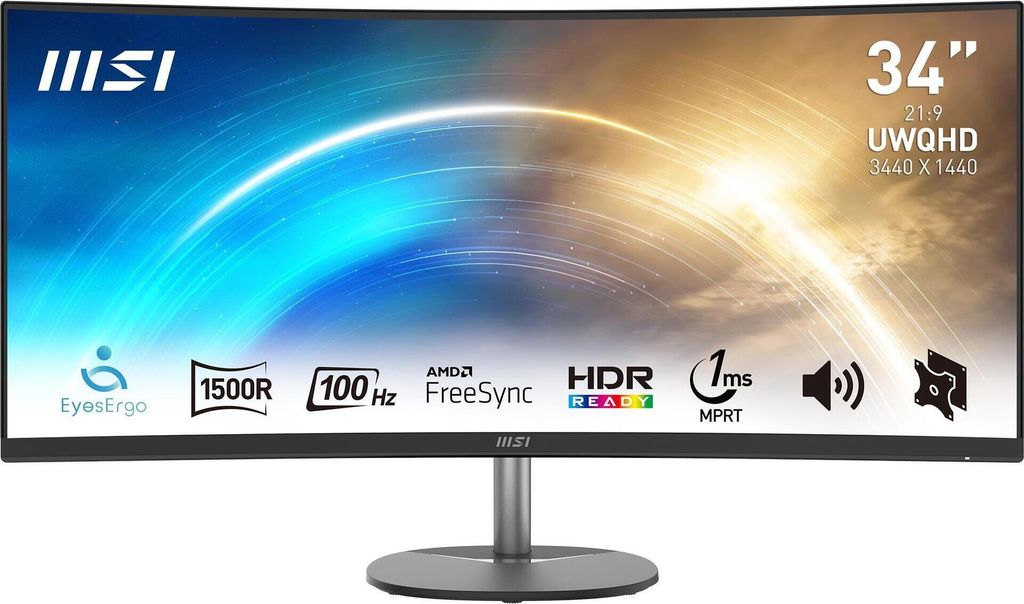 MSI Pro MP341CQ Computerbildschirm 86,4 cm (34") 3440 x Produktbild 11